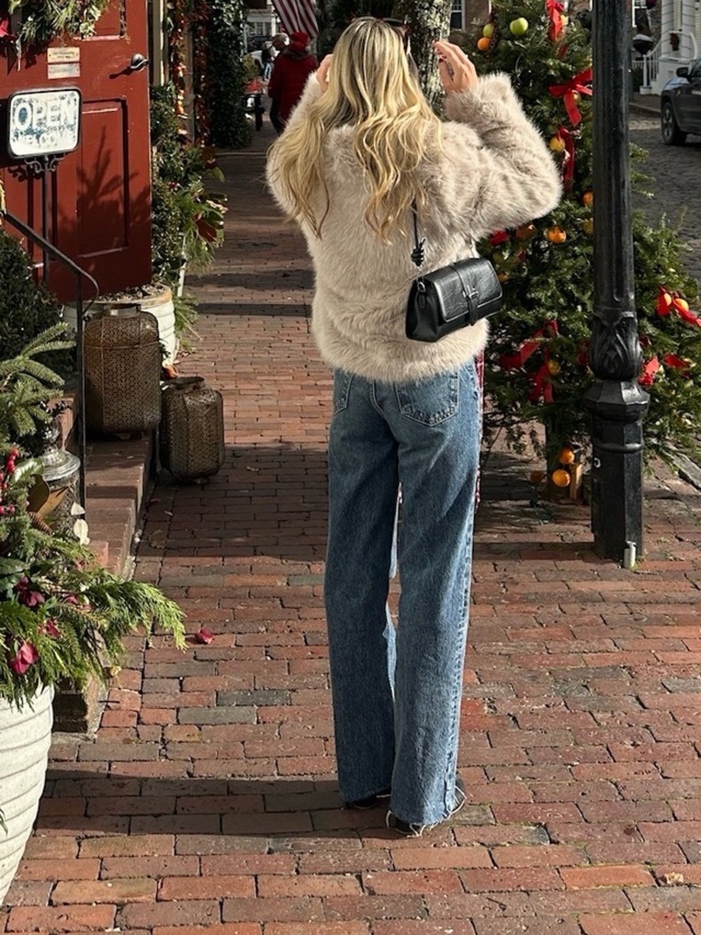 Zara high rise wide leg jeans